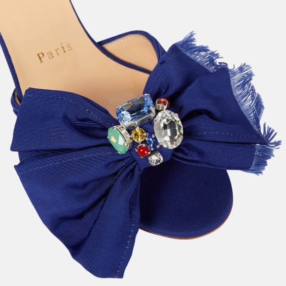 🌺CHRISTIAN LOUBOUTIN🌺 Marie Anne 55 Embellished Sandals Size: 35 - Picture 5 of 15